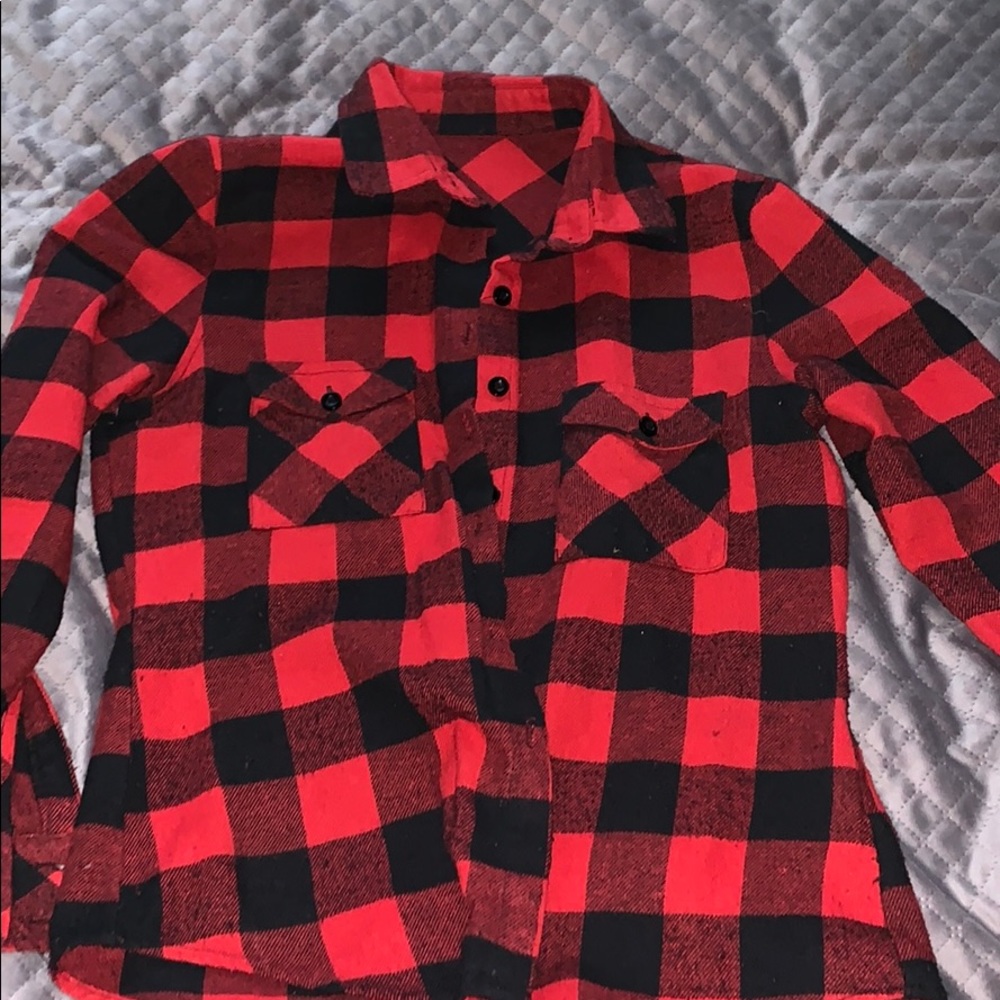 Red checkered flannel